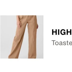 Alo High-Waist On Point Moto Trouser - Toasted Almond size M NWOT